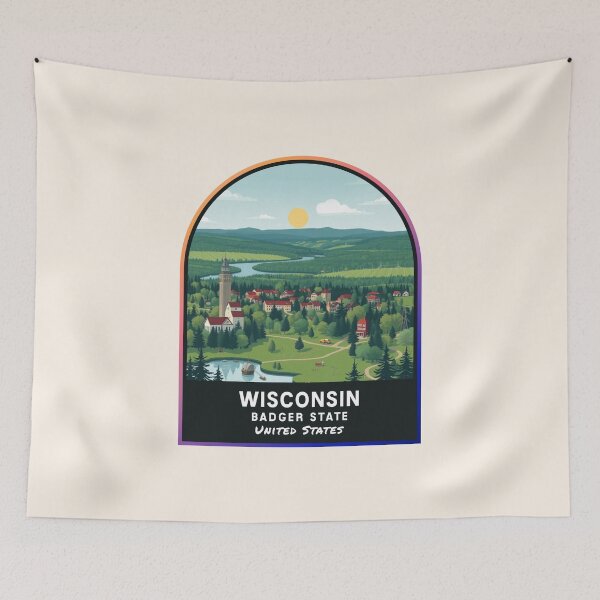 Item preview, Wisconsin (WI), State of the United States of America designed and sold by PinkandP.