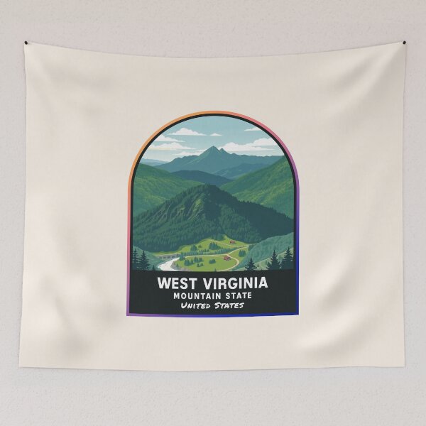 Artikelvorschau, West Virginia (WV), Bundesstaat der Vereinigten Staaten von Amerika entworfen und verkauft von PinkandP.