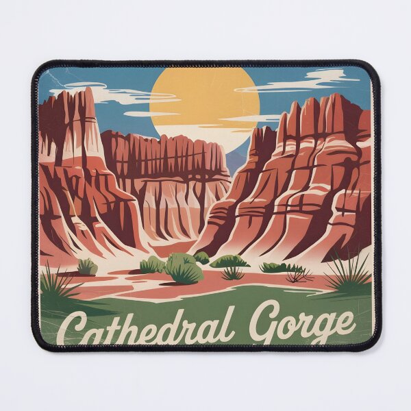 Item preview, Cathedral Gorge Nevada Vintage Travel Sticker, Magnet, Shirt designed and sold by Zibis09.