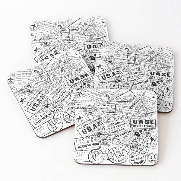 Item preview, Passport Rubber Stamps designed and sold by Angry Swan Designs.