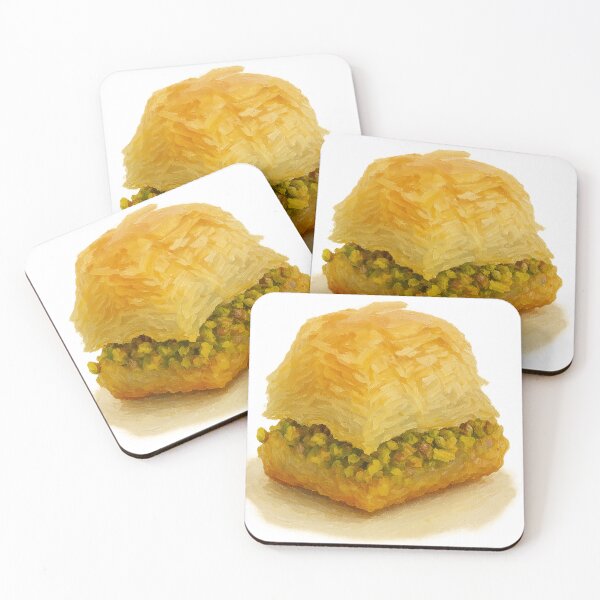 Item preview, Oil Painting Style Pistachio Baklava designed and sold by Pacika.