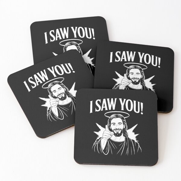 Item preview, Funny Cheeky Jesus Wink with “I Saw You!” Christmas Easter designed and sold by w1ckerman.