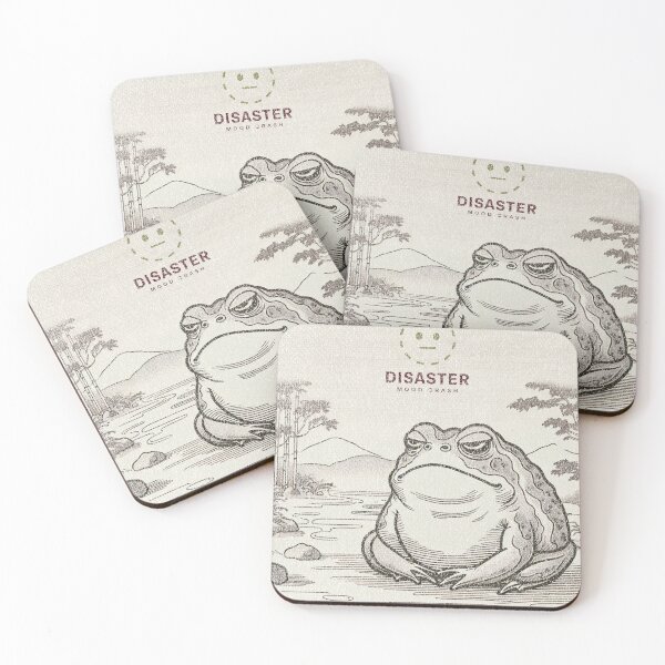 Item preview, Grumpy Japanese Frog in Mood Crash designed and sold by WickerStudio.