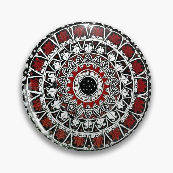 Item preview, RED RANGOLI MANDAL ART designed and sold by NivyasArtistry.
