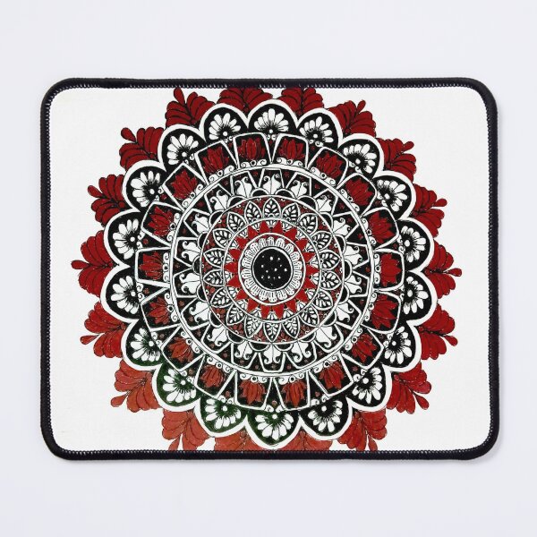 Item preview, RED RANGOLI MANDAL ART designed and sold by NivyasArtistry.