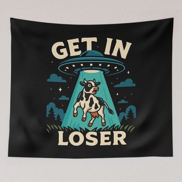 Item preview, Funny Cow Abduction By UFO  designed and sold by Blok45.
