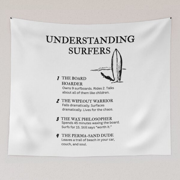Item preview, Understanding Surfers – Funny Wave Life Humor for Beach Addicts designed and sold by PsyFlow35.