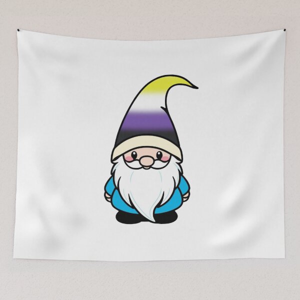 Item preview, Cute Nonbinary Gnome - Nonbinary Pride Whimsical Design designed and sold by Travelslightly.