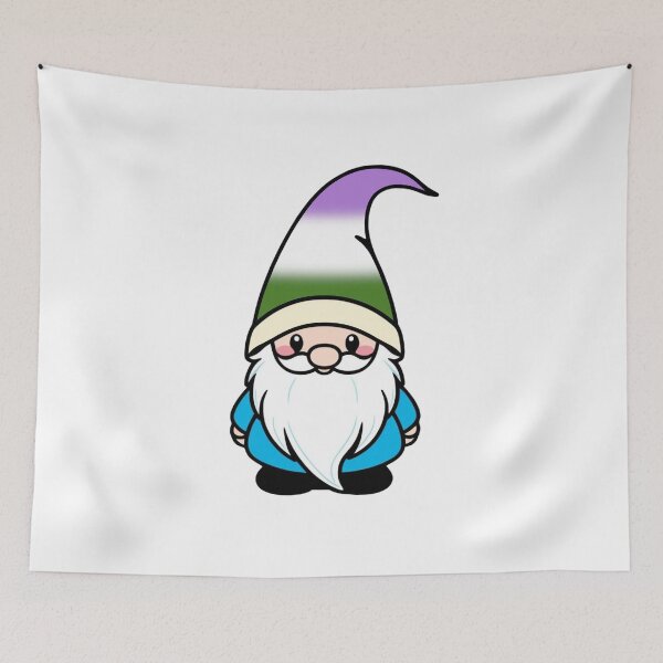 Item preview, Cute Genderqueer Gnome - Genderqueer Pride Whimsical Design designed and sold by Travelslightly.