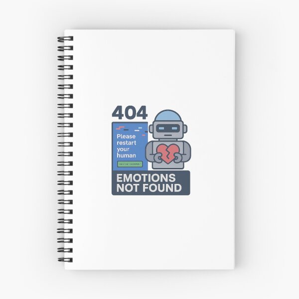Item preview, 404 Emotions Not Found – Funny AI Robot Tech Glitch Humor Design designed and sold by DJCApparel.