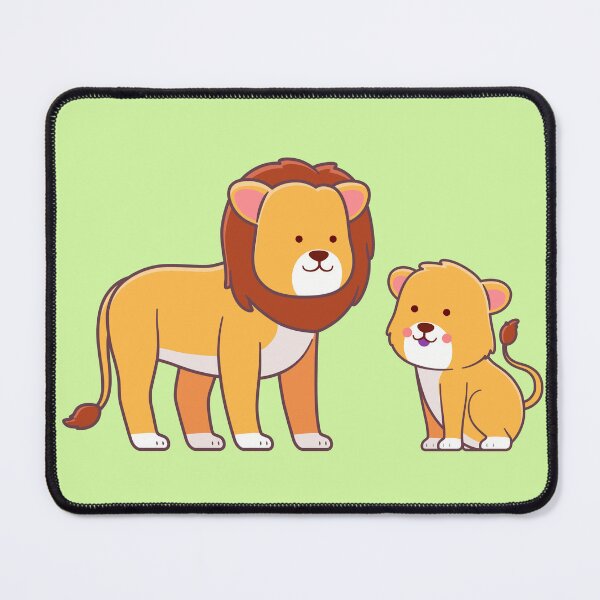 Item preview, Cute lion and lion cub in cartoon style. designed and sold by alvariski.