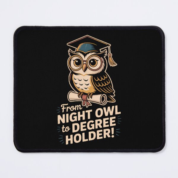 Item preview, From Night Owl to Degree Holder – Funny Graduation Gift for Students designed and sold by ThatBBStore.
