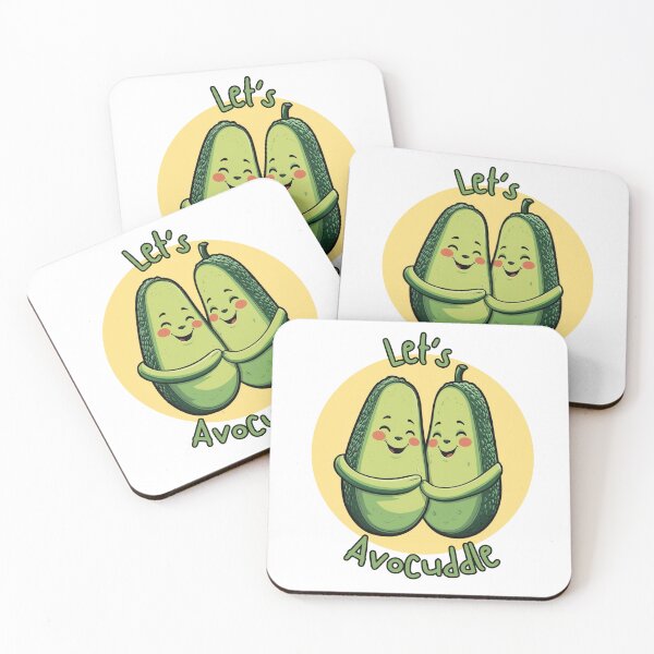 Item preview, Let’s Avocuddle – Cute Avocado Hug Pun designed and sold by Ink on Thread.