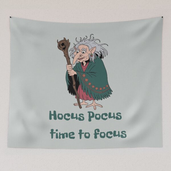 Item preview, Hocus Pocus Time to Focus – Funny Witch Quote Design designed and sold by majownik.
