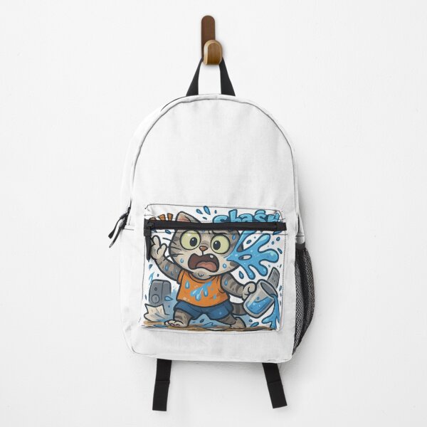 Item preview, Funny Wet Cat Cartoon – Splash Disaster Moment designed and sold by 奇0904.