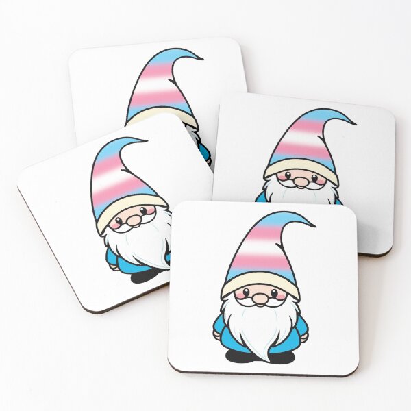 Aperçu de l'œuvre Gnome transgenre mignon – Design fantaisiste de la fierté trans créée et vendue par Travelslightly.
