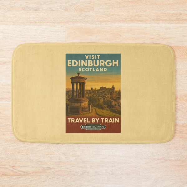 Item preview, Visit Edinburgh - Vintage-style Tourism Poster designed and sold by curseofkazar.