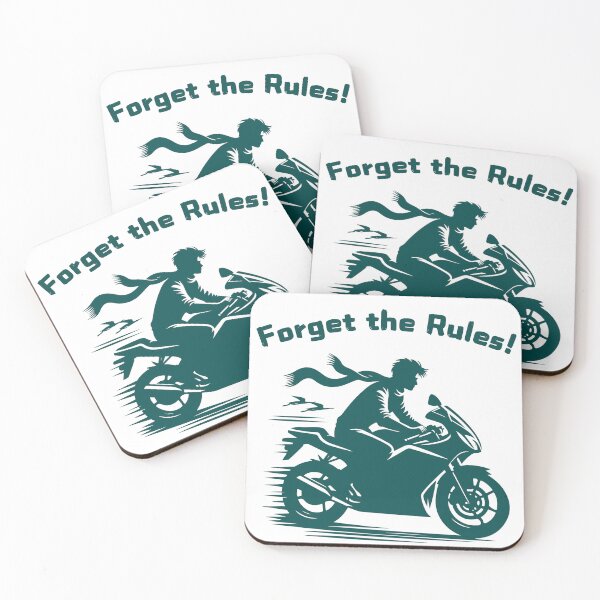 Item preview, Forget the Rules – Rebel Biker Motorcycle Design designed and sold by Ink on Thread.