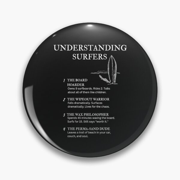 Item preview, Understanding Surfers – Funny Wave Life Humor for Beach Addicts – Black designed and sold by PsyFlow35.
