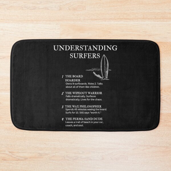 Item preview, Understanding Surfers – Funny Wave Life Humor for Beach Addicts – Black designed and sold by PsyFlow35.