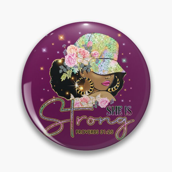 Item preview, She is strong bible quote designed and sold by MoonCatLab.