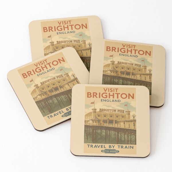 Item preview, Visit Brighton - Vintage-style Tourism Poster designed and sold by curseofkazar.