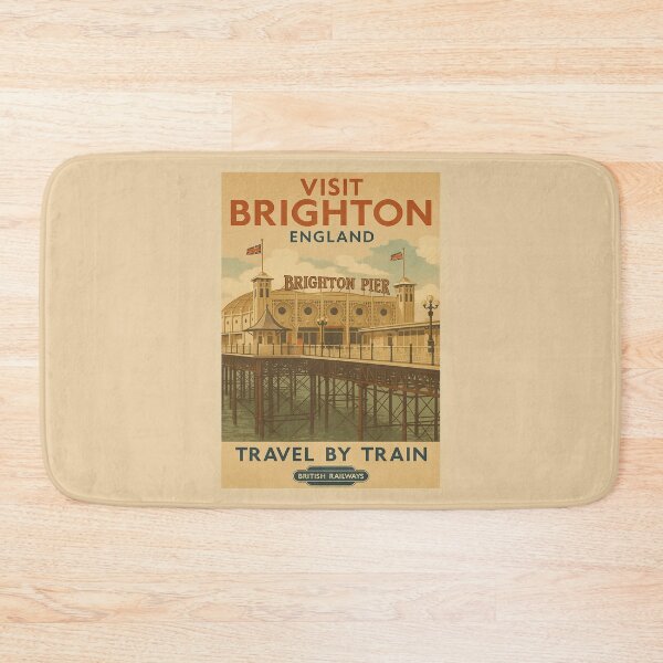 Item preview, Visit Brighton - Vintage-style Tourism Poster designed and sold by curseofkazar.