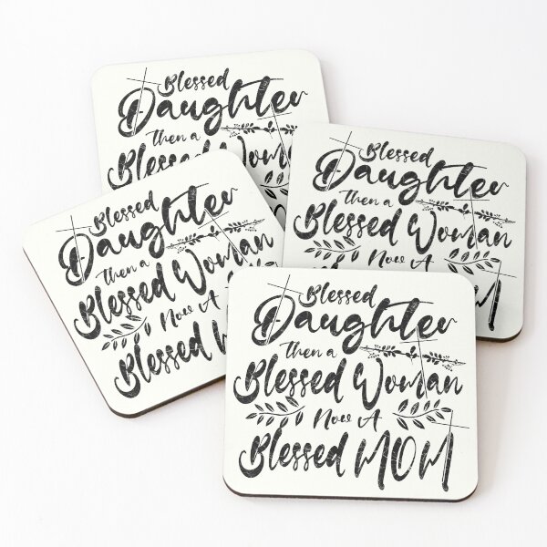 Item preview, Blessed Daughter to Blessed Mom – Christian Typography Mothers day Black Design designed and sold by ZechJohnRB.