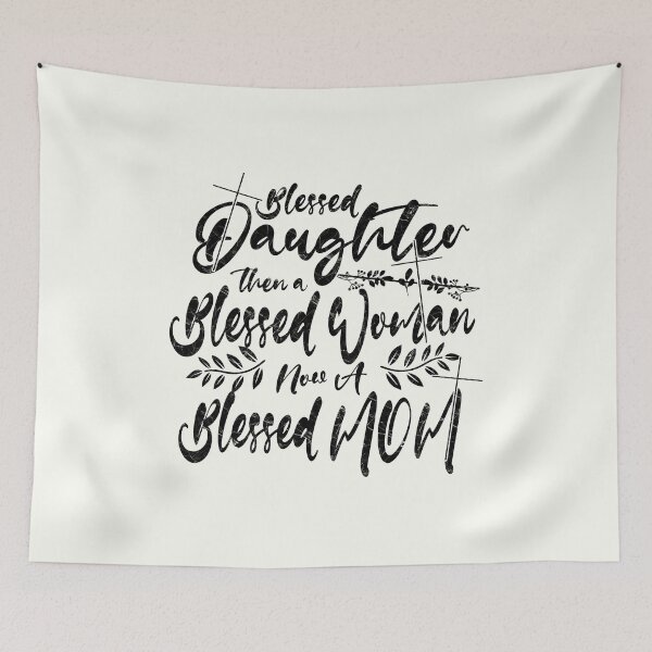 Item preview, Blessed Daughter to Blessed Mom – Christian Typography Mothers day Black Design designed and sold by ZechJohnRB.
