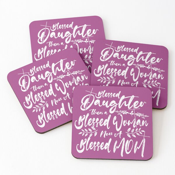 Item preview, Blessed Daughter to Blessed Mom – Christian Typography & cross symbol Mothers day White Design designed and sold by ZechJohnRB.