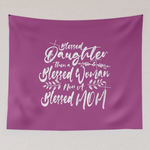 Item preview, Blessed Daughter to Blessed Mom – Christian Typography & cross symbol Mothers day White Design designed and sold by ZechJohnRB.