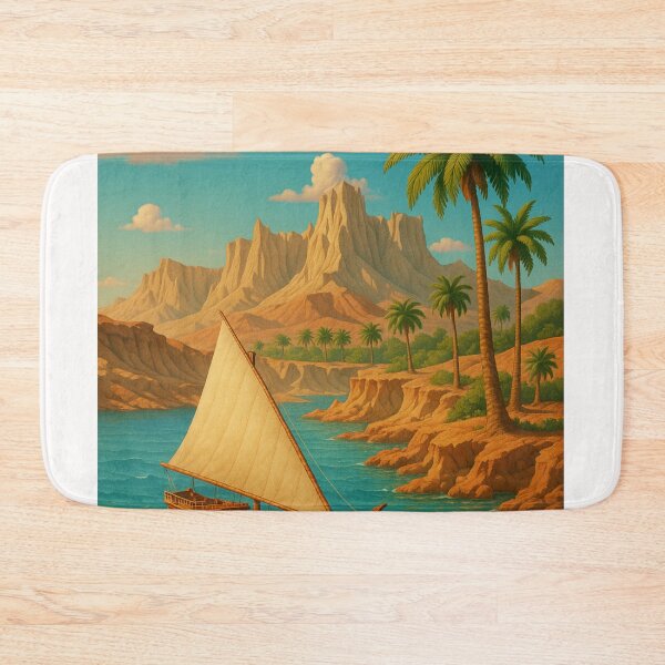 Item preview, Qeshm Island Iran with Sailboat and Palm-Lined Coast designed and sold by Places On Earth.