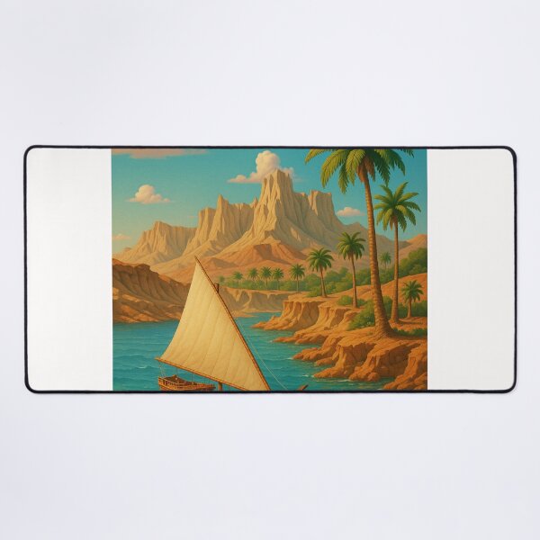 Item preview, Qeshm Island Iran with Sailboat and Palm-Lined Coast designed and sold by Places On Earth.