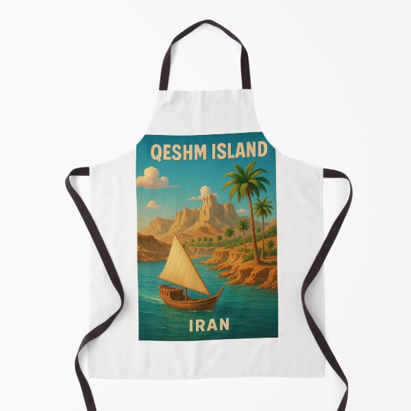 Item preview, Qeshm Island Iran with Sailboat and Palm-Lined Coast designed and sold by Places On Earth.