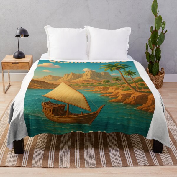 Item preview, Qeshm Island Iran with Sailboat and Palm-Lined Coast designed and sold by Places On Earth.