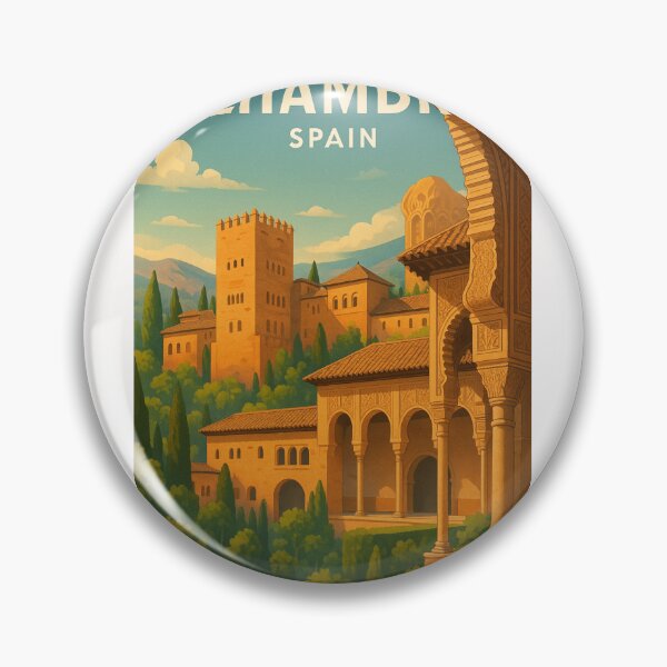 Item preview, Alhambra Spain with Islamic Architecture and Mountain View designed and sold by Places On Earth.