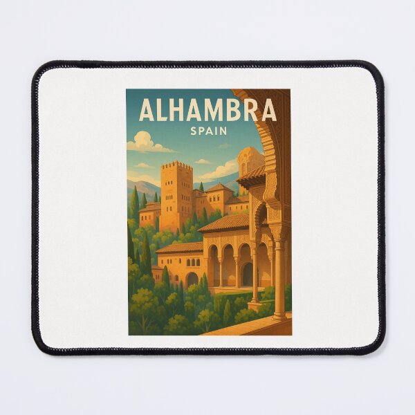 Item preview, Alhambra Spain with Islamic Architecture and Mountain View designed and sold by Places On Earth.