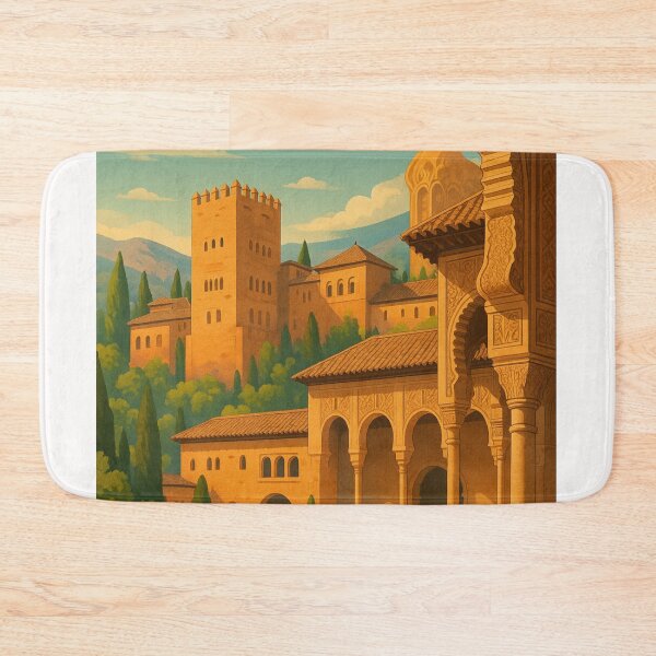 Item preview, Alhambra Spain with Islamic Architecture and Mountain View designed and sold by Places On Earth.