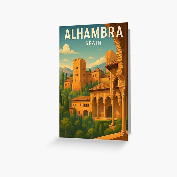 Item preview, Alhambra Spain with Islamic Architecture and Mountain View designed and sold by Places On Earth.