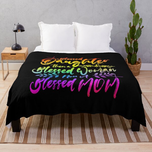 Item preview, Blessed Daughter to Blessed Mom – Christian Typography & cross symbol Mothers day Rainbow color Design designed and sold by ZechJohnRB.
