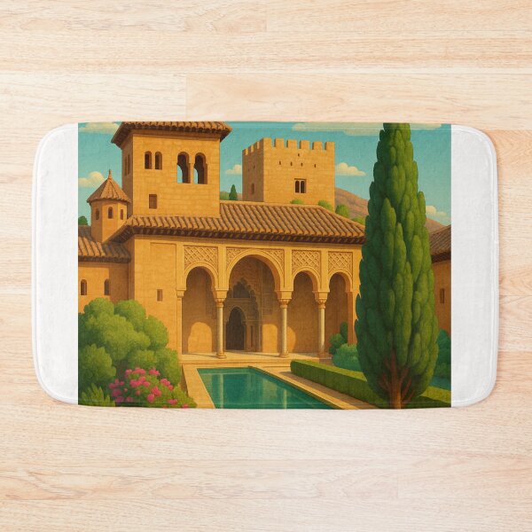Item preview, Alhambra Spain Garden Courtyard and Reflected Pool designed and sold by Places On Earth.
