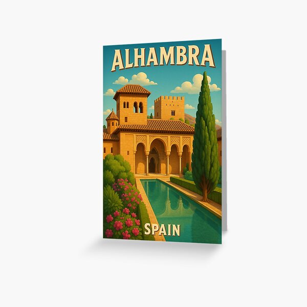 Item preview, Alhambra Spain Garden Courtyard and Reflected Pool designed and sold by Places On Earth.