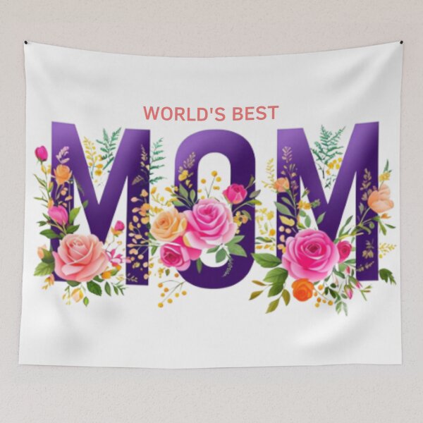 Artikelvorschau, Weltbeste Mama mit Blumenmuster – Muttertagsgeschenk: entworfen und verkauft von wellie-chic.