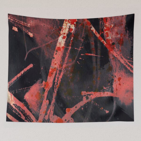 Item preview, Abstract Night sky in Vibrant Red designed and sold by NickDedidis.