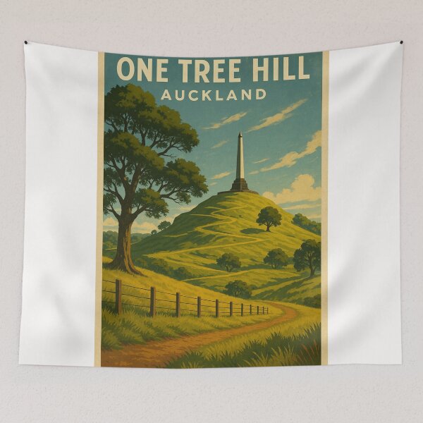 Item preview, One Tree Hill Auckland New Zealand with Monument and Rolling Hills designed and sold by Places On Earth.