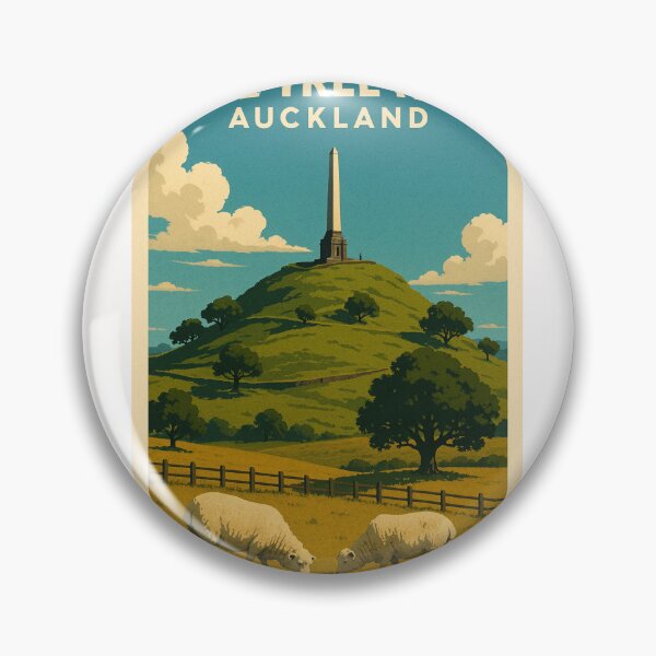 Item preview, One Tree Hill Auckland with Sheep and Countryside Landscape designed and sold by Places On Earth.