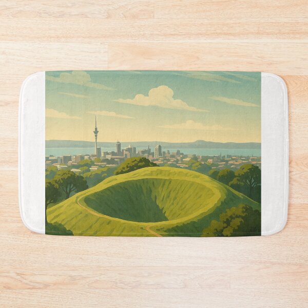Item preview, Mount Eden Crater Overlooking Auckland Skyline designed and sold by Places On Earth.