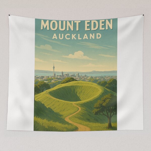 Item preview, Mount Eden Crater Overlooking Auckland Skyline designed and sold by Places On Earth.
