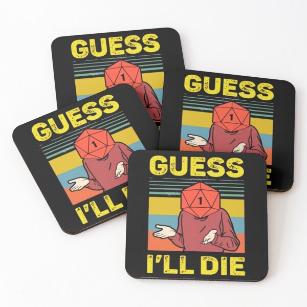 Item preview, Guess I'll Die D20 - Funny Tabletop RPG Critical Fail Art designed and sold by Colorful-Garden.