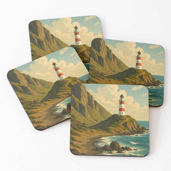 Item preview, Cape Palliser Lighthouse and Rugged Coastal Cliffs designed and sold by Places On Earth.